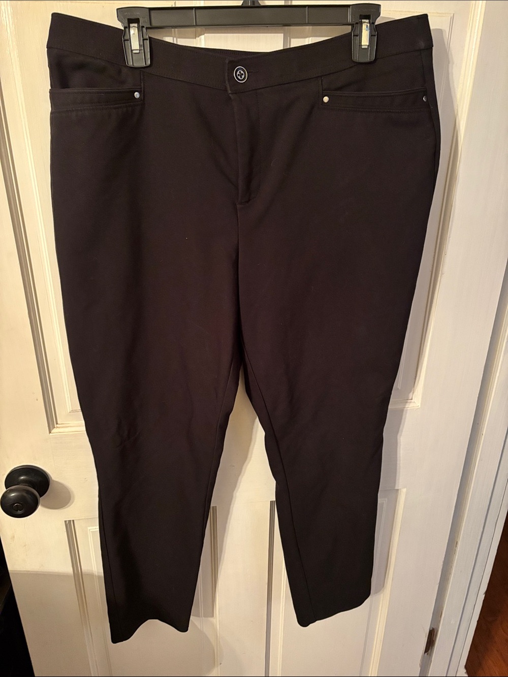 Christopher & Banks Black Ankle Ponte Trousers